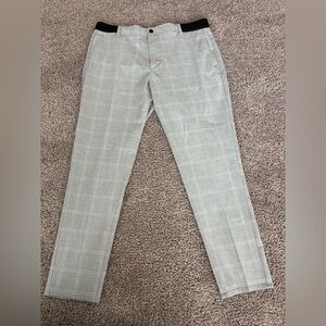 Zara Light Gray Checkered Pants